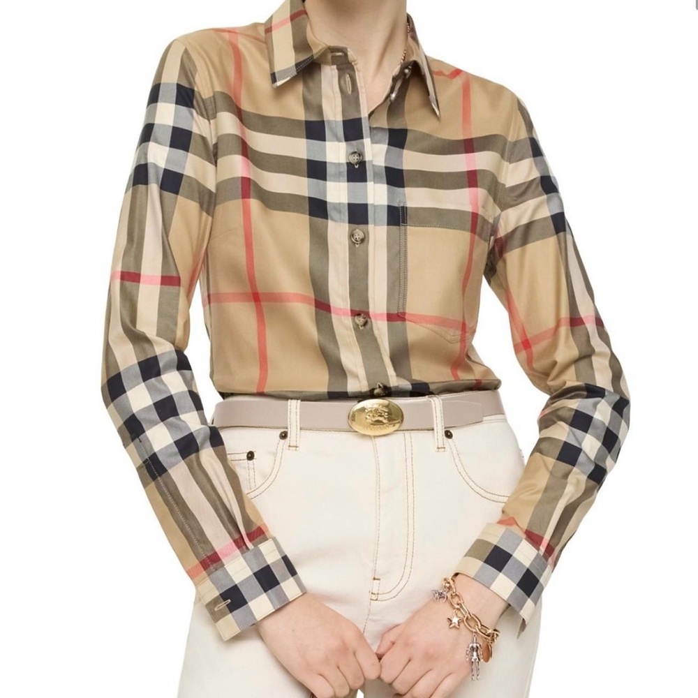 Burberry Britt slim fit check cotton shirt